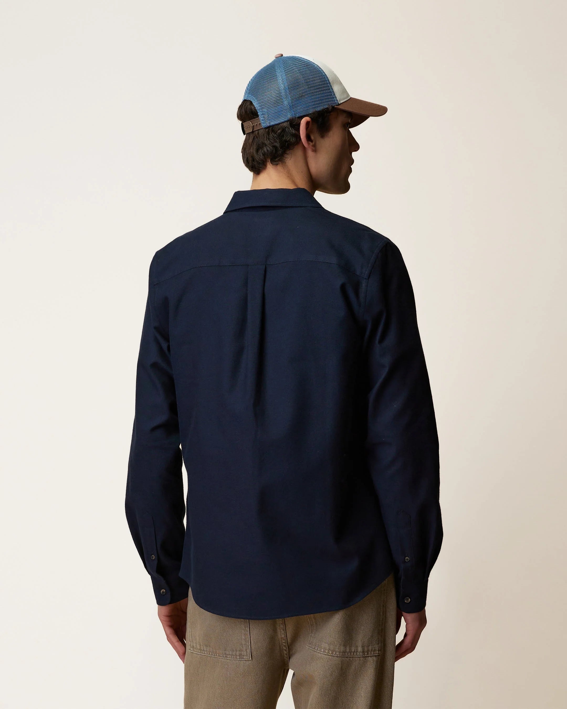 Vue arrière de la chemise Ivoy FAGUO bleu marine