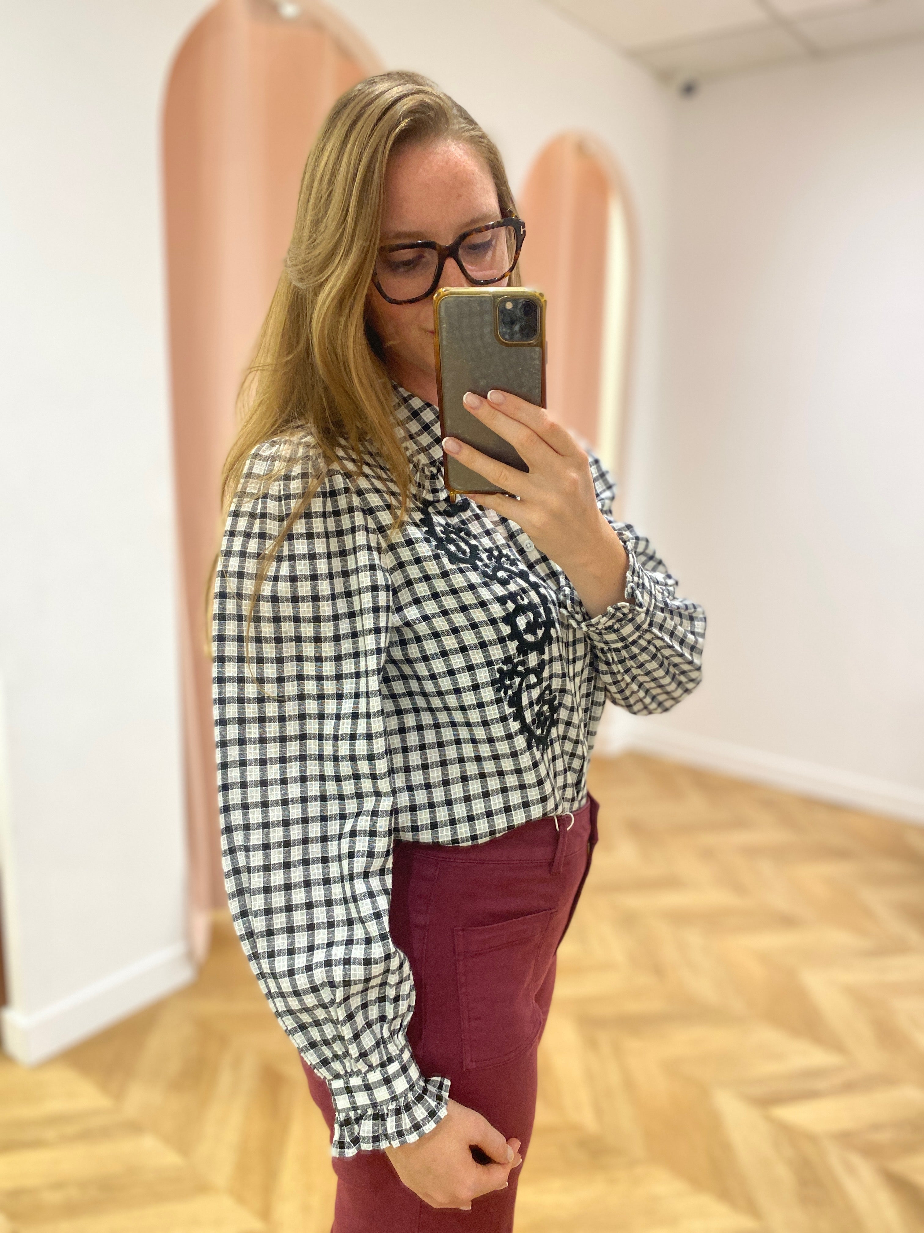 Chemisier Hotel Boho C'est Beau La Vie – détail manche longue et broderies