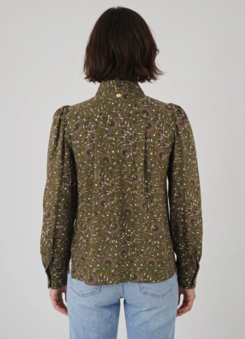 Chemisier Boho Lola Espeleta vert – porté de dos