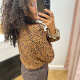 Chemise à imprimé floral C'EST BEAU LA VIE – vue portée de profil et de dos