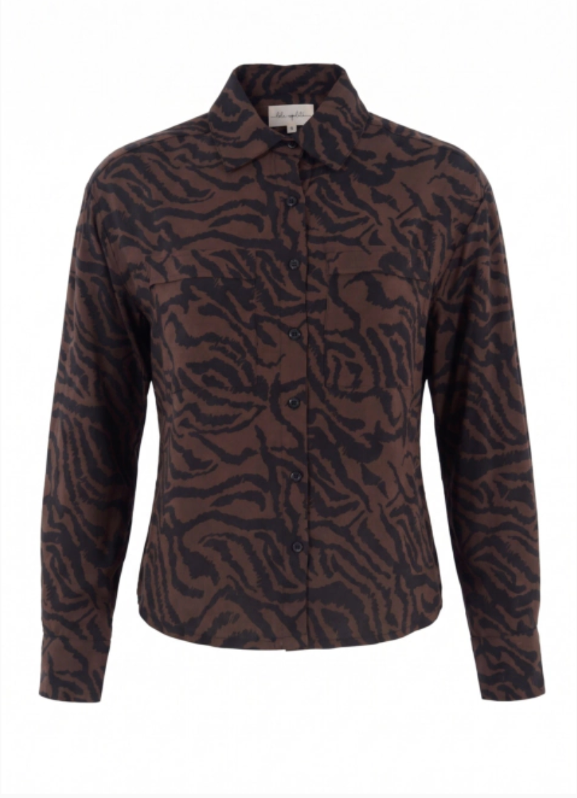 Chemisier Zebra Lola Espeleta marron – vue produit de face