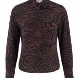 Chemisier Zebra Lola Espeleta marron – vue produit de face