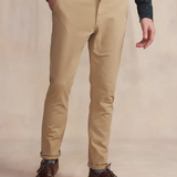 Chino homme en coton Filaofan - Osier beige - TBS HOMME