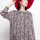 Blouse Fleurie - noir - Christy