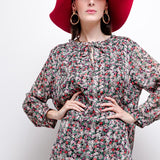Blouse Fleurie - noir - Christy