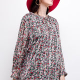 Blouse Fleurie - noir - Christy