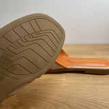 Claquettes plate en toile tissées - Orange - LA BOTTINE SOURIANTE