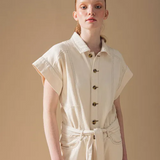 Combinaison jambes larges Danube - Beige - C'EST BEAU LA VIE
