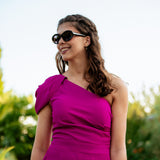 Combinaison de cérémonie asymétrique Tunon - Fuschia - LORA