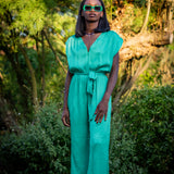 Combipantalon satinée Taylor - Verte - SUNCOO