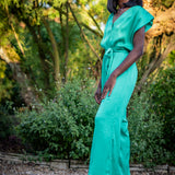 Combipantalon satinée Taylor - Verte - SUNCOO