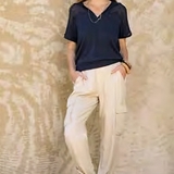 Pull col chemise - Marine - LOLA ESPELETA