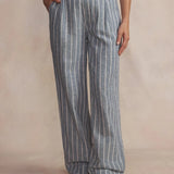 Pantalon large à rayures taille haute Yvanapan - Regate - TBS Femme