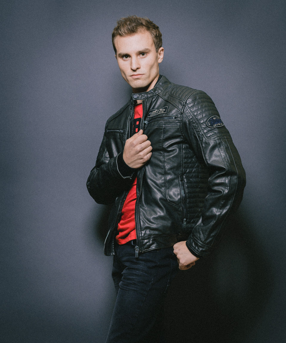 Blouson motard noir