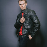 Blouson motard noir