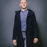 Manteau à capuche Navy