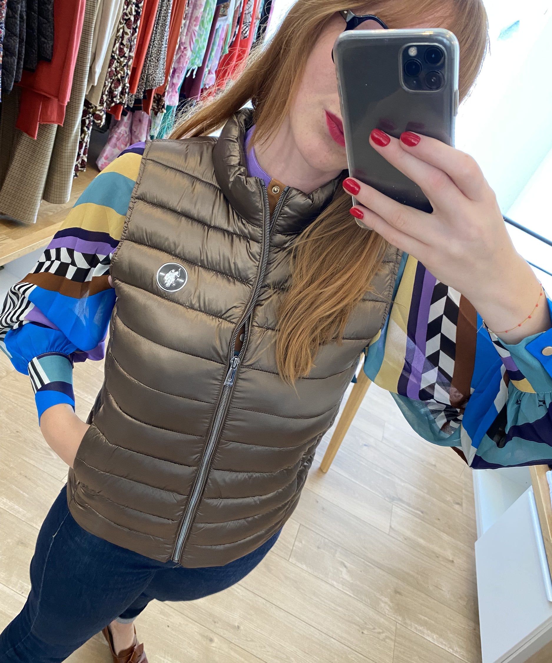 Doudoune sans manches - Marron - US POLO FEMME