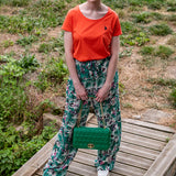 Pantalon large fluide imprimé végétal - Smeraldo - IKKS