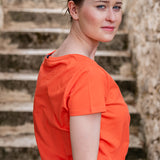 Tee-shirt col rond - Corail - US POLO FEMME