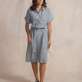 Robe chemise ceinturée à rayures Yvanarob - Regate - TBS Femme