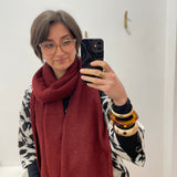 Echarpe en maille Sanguine - Bordeaux - GRACE & MILA