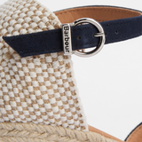 Espadrilles compensées Elder - Cuir marine - BARBOUR FEMME