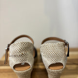 Espadrilles compensées Elder - Cuir marine - BARBOUR FEMME