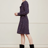 Robe chemise imprimé coeur Hayley Jane - Vainly Navy Antique - FABIENNE CHAPOT