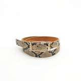 Ceinture Femme python Beige