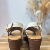 Compensées bride croisée Flore - Beige - SCHMOOVE
