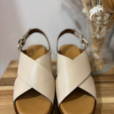 Compensées bride croisée Flore - Beige - SCHMOOVE
