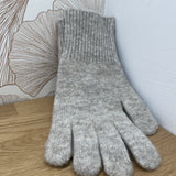 Gants mitaine tricotés en lurex - Beige Safe - GRACE & MILA