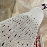 Gilet long ouvert crochet - Ficelle - LOLA ESPELETA