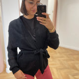 Gilet en crochet - Noir - LOLA ESPELETA