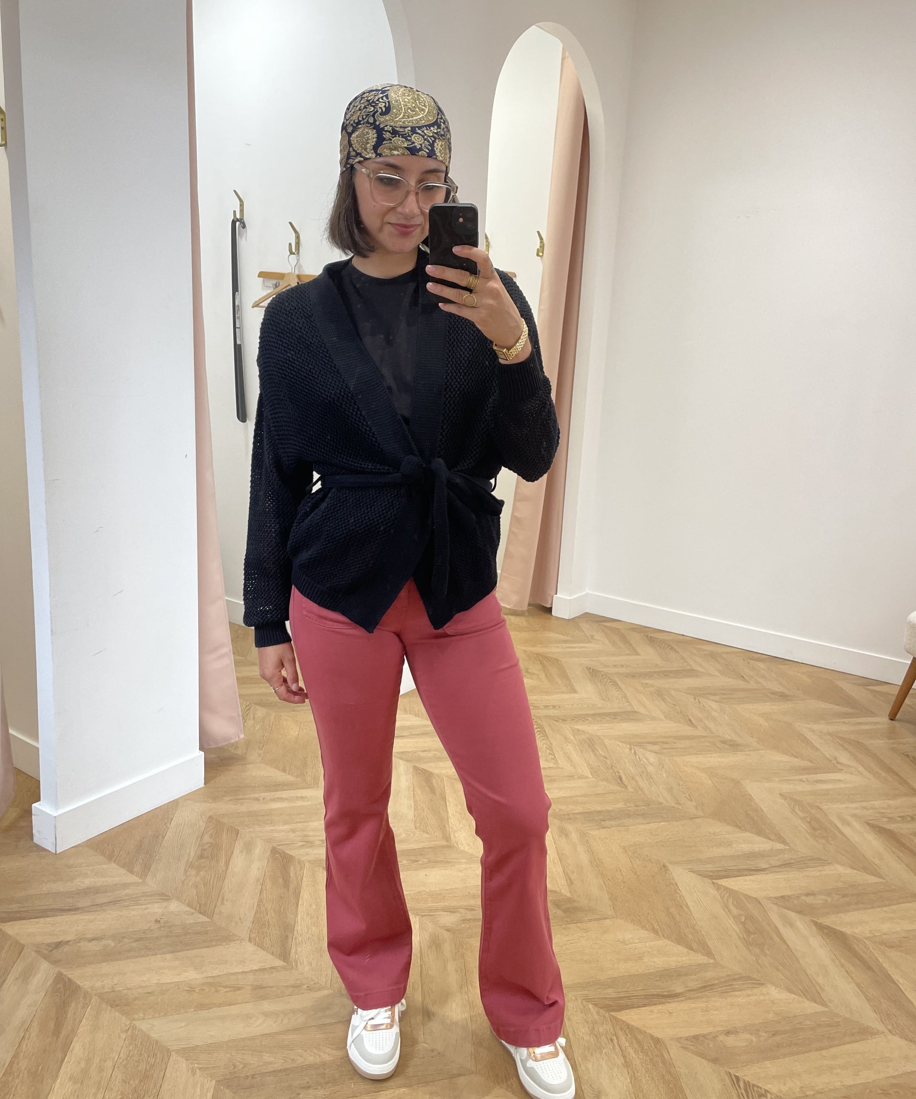 Gilet en crochet - Noir - LOLA ESPELETA