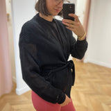Gilet en crochet - Noir - LOLA ESPELETA