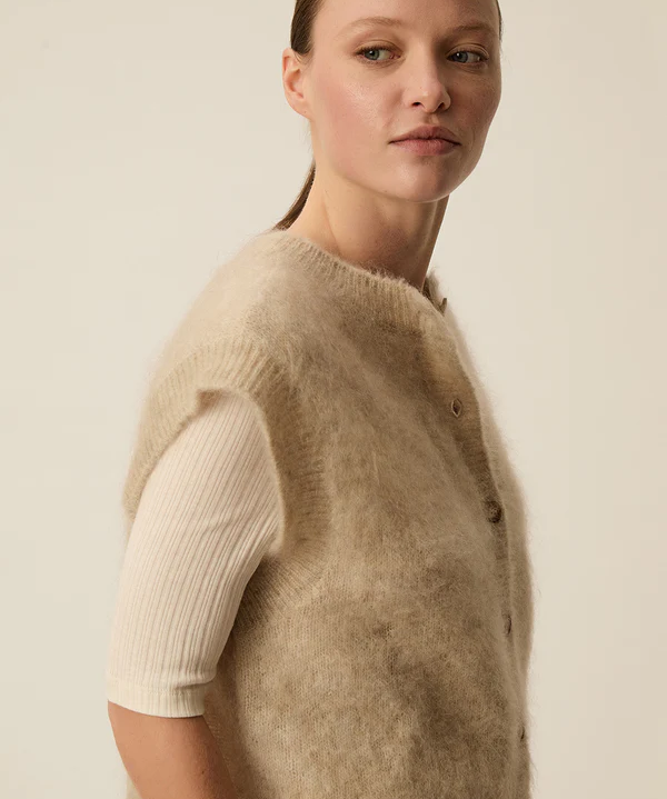 Gilet Alibaba sans manches - Latte - DES PETITS HAUTS