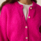 Gilet Alma boutonné - Fuchsia - DES PETITS HAUTS