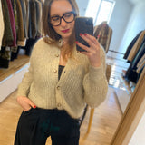 Gilet Alma boutonné - Latte - DES PETITS HAUTS