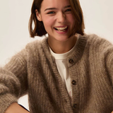 Gilet Alma boutonné - Latte - DES PETITS HAUTS