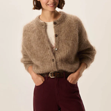 Gilet Alma boutonné - Latte - DES PETITS HAUTS