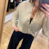 Gilet Alma boutonné - Latte - DES PETITS HAUTS