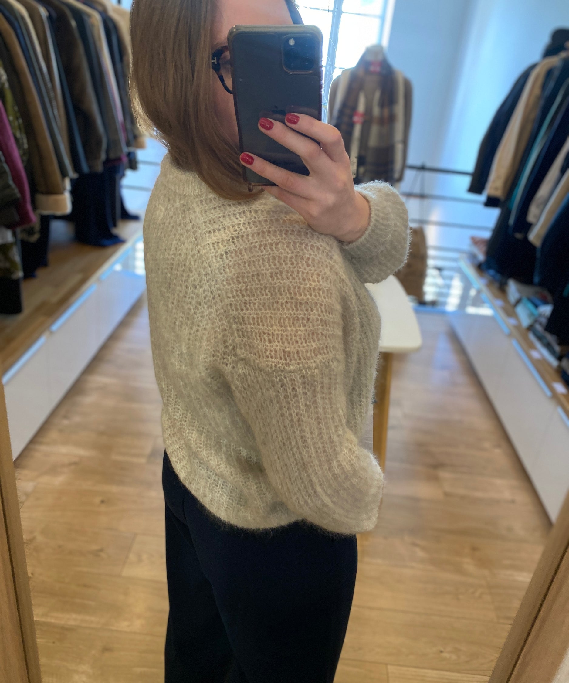 Sweat shirt Jona col camionneur - Kale - DES PETITS HAUTS