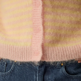 Gilet Alvaro rayé oversize - Beurre/Bulle - DES PETITS HAUTS