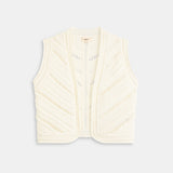 Galad Openwork Detail Cropped Cardigan - Off-white - SUNCOO