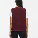 Gilet sans manches Viada VILA bordeaux – vue portée de dos