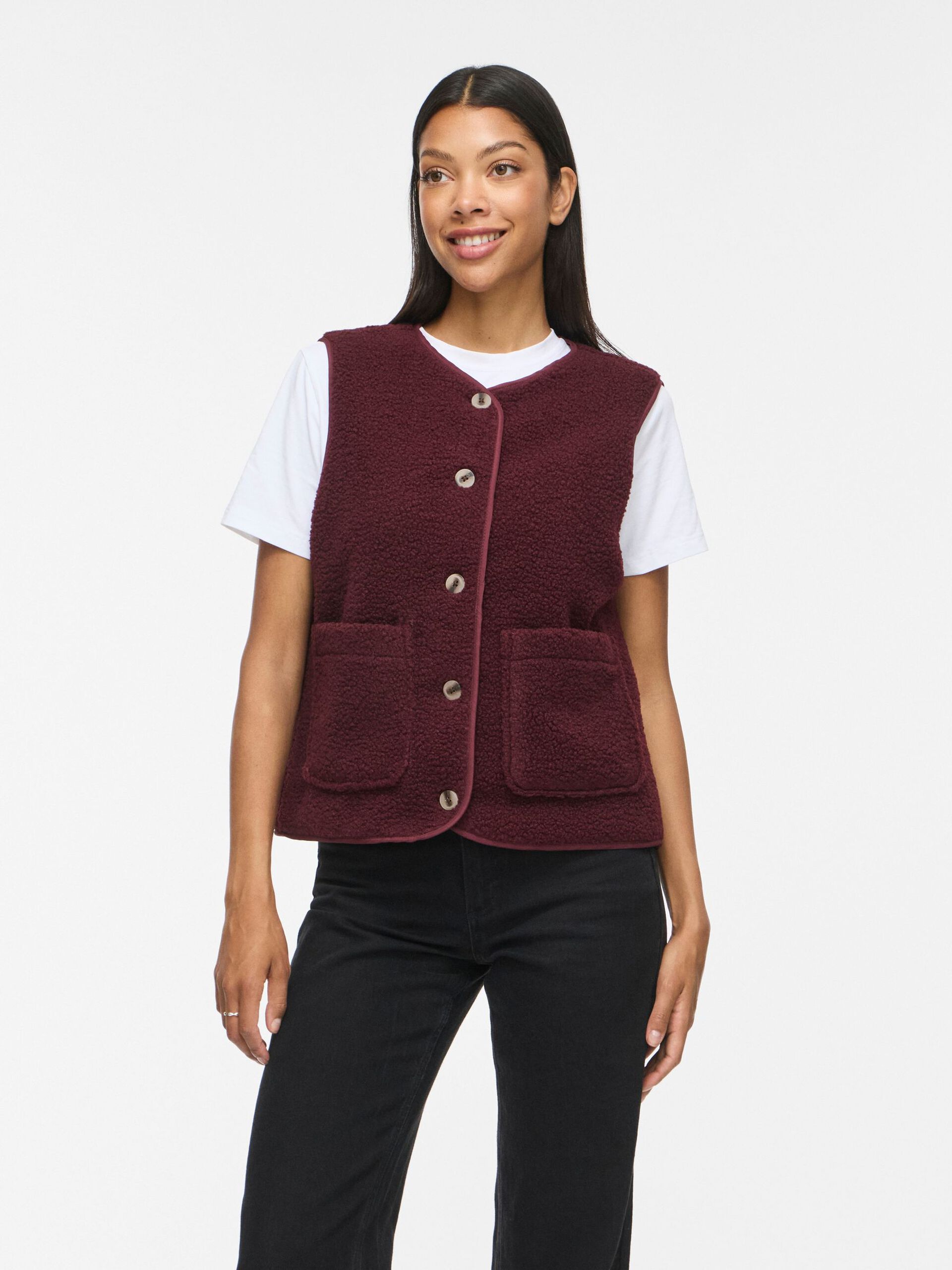 Gilet Viada VILA bordeaux – vue portée de face
