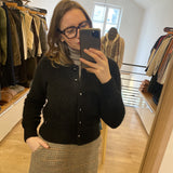 Gilet en jacquard bouclé alpaga Cumin - Noir - DES PETITS HAUTS