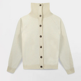 Gilet femme Maeligil TBS Arctique en maille avec col montant et fermeture boutonnée