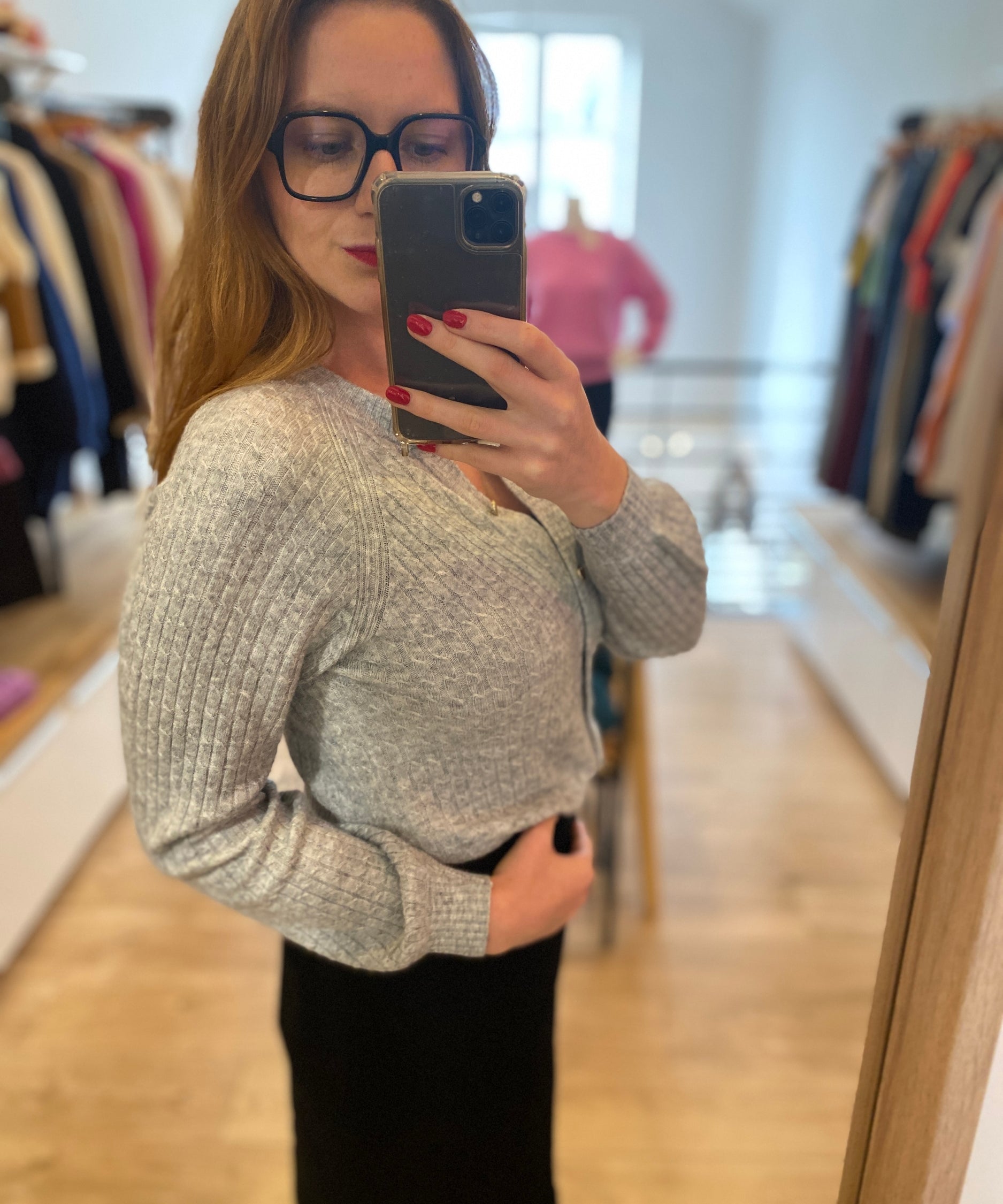 Cardigan Charlotta - Gris - FABIENNE CHAPOT